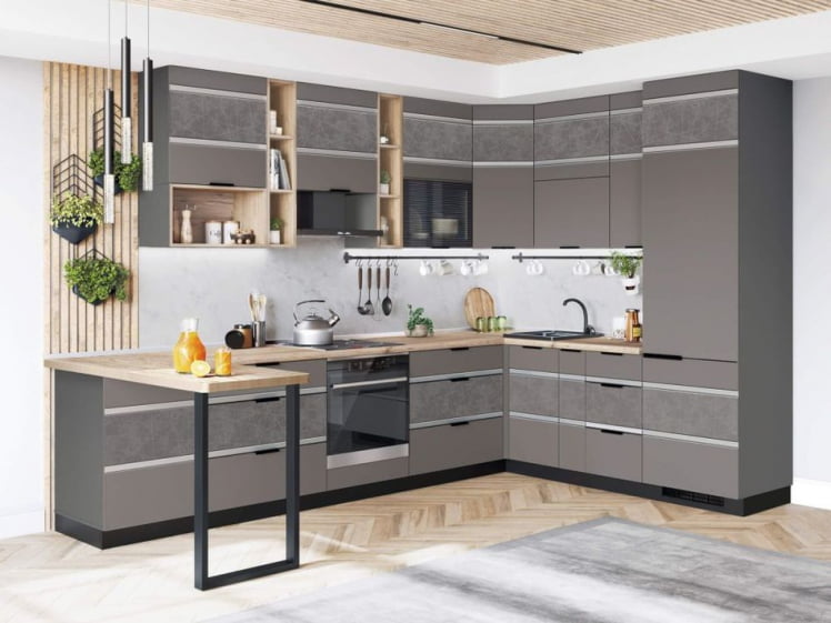 Шкаф открытый Грейс 105.38 Дуб Галифакс натуральный Оникс_1