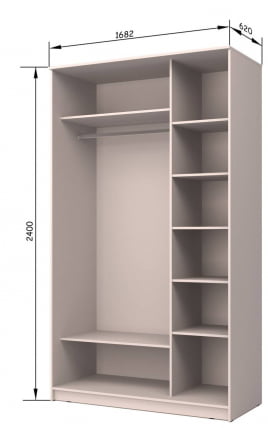 Шкаф-купе Хит-24-17-11 Дуб млечный_3
