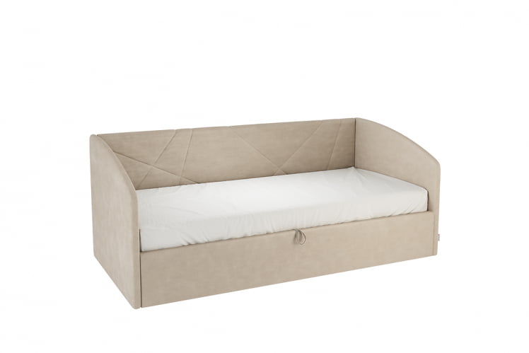 Кровать 0.9 Бест (Софа) КМ.S-15 капучино (велюр)_0