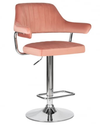 Стул барный DOBRIN CHARLY (пудрово-розовый велюр (MJ9-32)) 2 шт_1