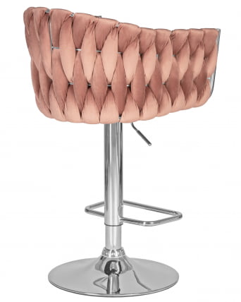 Стул барный DOBRIN MARCEL Пудрово-розовый велюр MJ9-32_3