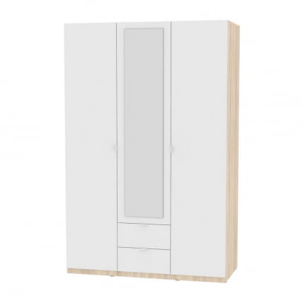 Шкаф распашный R-198х135х60-2-TR-M(ДСС-Белый)_0