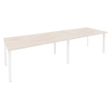 Стол переговорный (2 столешницы) ONIX O.MP-PRG-2.4 Денвер Светлый/Белый_0