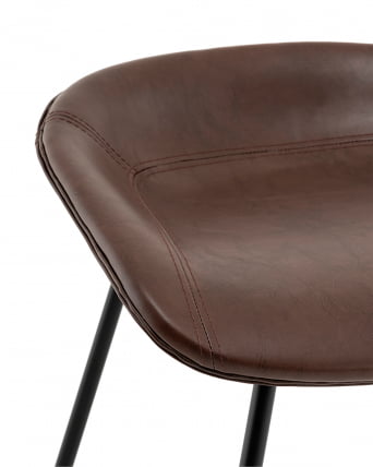 Стул полубарный Фуриоса экокожа коричневый_6