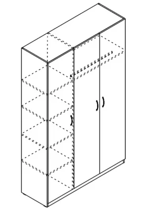 Шкаф трехстворчатый KWD 1345 Белый_1