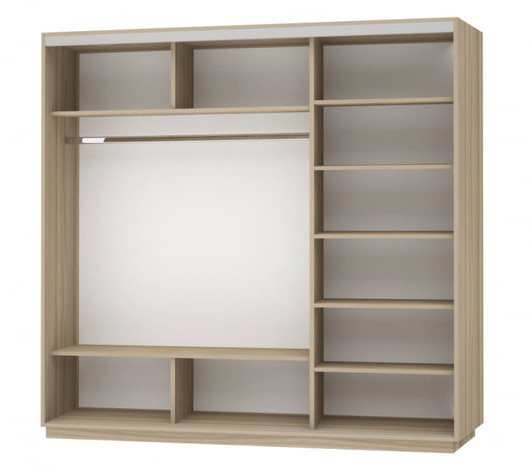 Шкаф-купе трехдверный Экспресс Трио Элемент 2400х2200h Дуб сонома_1