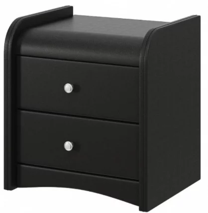 Тумба прикроватная с 2-мя ящиками №3 Черная_0