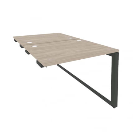 Стол-приставка двойной на О-образном м/к к опорым элем. ONIX O.MO-D.SPR-1.8 Дуб Аттик/Антрацит_0