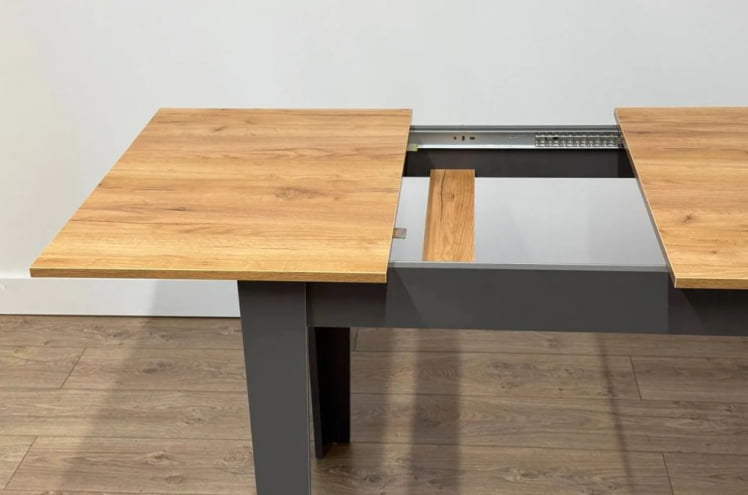 Стол обеденный раздвижной Цезарь дуб крафт золотой/графит_10