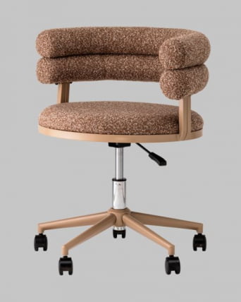 Стул офисный Понтй светло-коричневый бежевые ножки / Ponty_5
