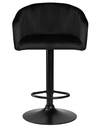 Стул барный DOBRIN DARCY BLACK SHINY (черный велюр с черно-золотыми пайетками)_5