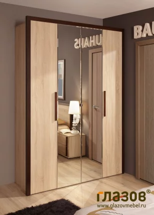 Спальня композиция 2 BAUHAUS Дуб Сонома/Орех шоколадный_3