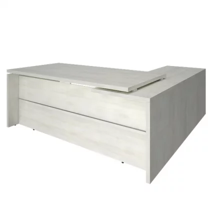 Стол руководителя YALTA LT-C 18 L Снежная Платина_0