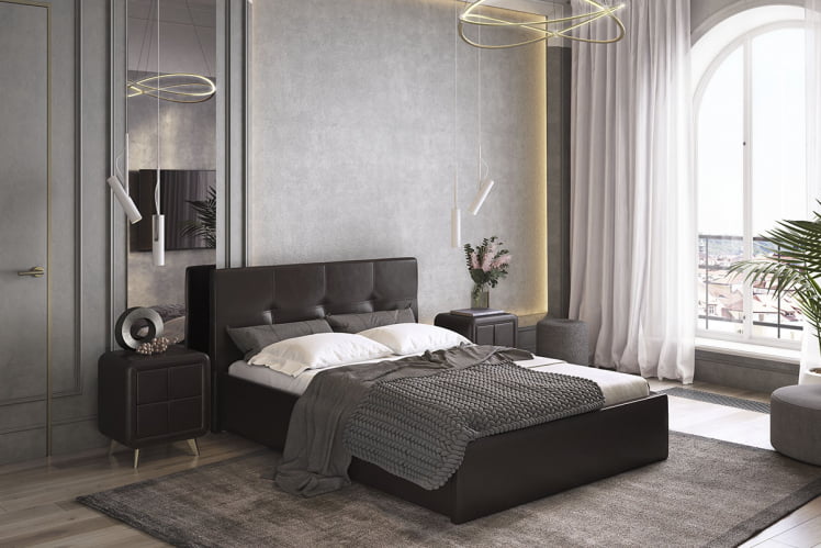 Тумба прикроватная Софи TM-001.1 шоколад (экокожа)_1