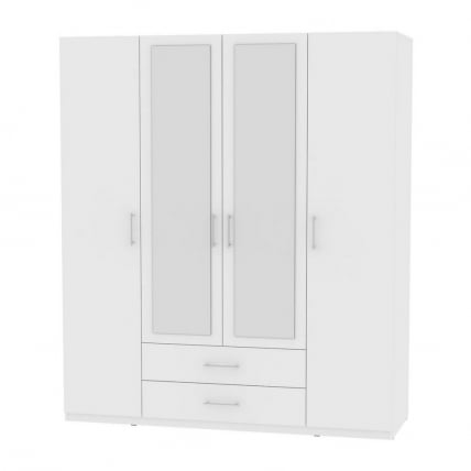 Шкаф распашный R-198х180х45-2-M(Белый)_0