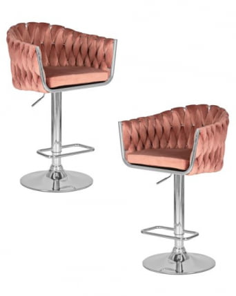 Стул барный DOBRIN MARCEL (пудрово-розовый велюр (MJ9-32)) 2 шт_0