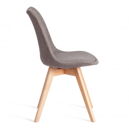 Стул TULIP SOFT (mod. 053V) дерево/пластик/ткань, 49,5 x 54,5 x 84 см, Серый (Grey) LY1701-26_1
