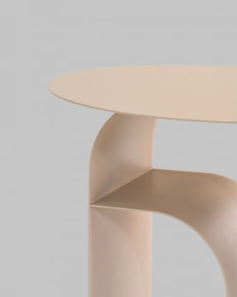 Журнальный столик Arwel металл бежевый_7