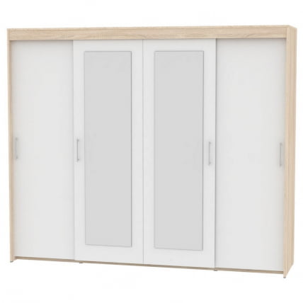 Шкаф-купе T-5-198х235х45-M(ДСС-Белый-4)_0