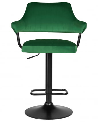 Стул барный DOBRIN CHARLY BLACK (зеленый велюр (MJ9-88))_5