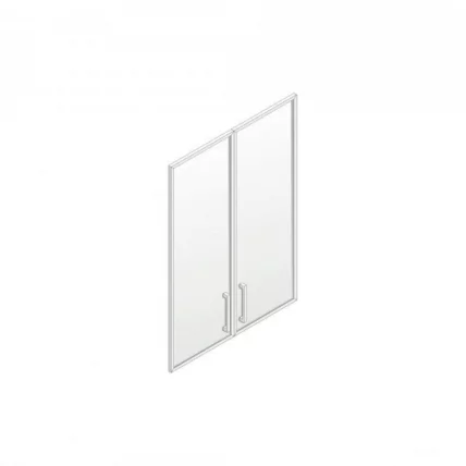 Шкаф для сувениров (глухие+прозрачные двери без рамки) Пр.Ш-2+Пр.ДШ-2СБ Венге_1