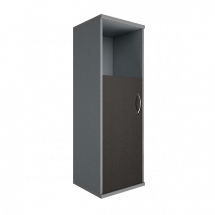 Шкаф средний узкий левый Riva А.СУ-2.1 Л Венге/Металлик_0