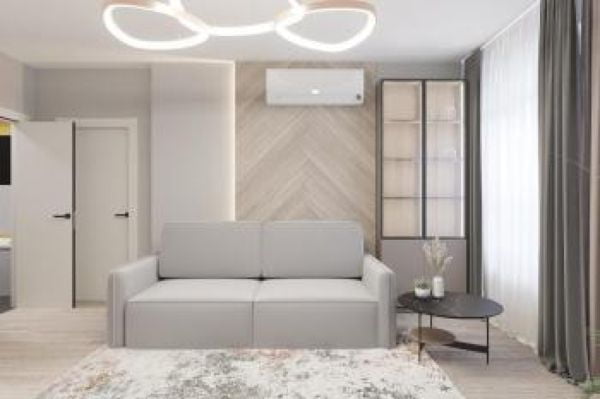 Диван прямой Сордален (Berhouse) Цвет фасада: Серый велюр; Тип: Прямой; Материал фасада: Металл/Велюр_3