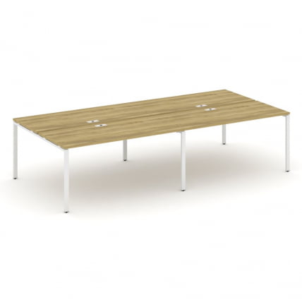 Рабочая станция двухсторонняя на 4 места CONCEPT CN.DRS-008 Дуб Винченцо Белый_0