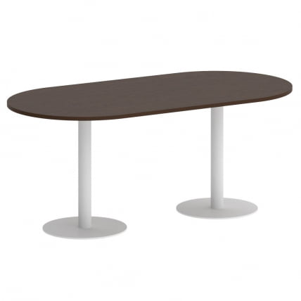 Стол овальный HOME OFFICE VR.SP-5-180.1 Венге Цаво/Белый металл_0