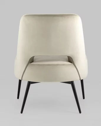 Кресло лаунж Бостон велюр Бежевый_4