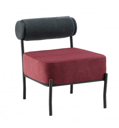 Кресло Ponpoun К темно-серый бордо_0