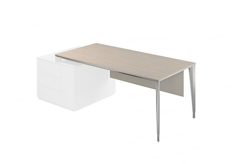 Стол под опорную тумбу 800 Atlas NZ-0106.YN.AL Ясень Наварра Алюминий_1