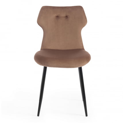 Стул ROBOCOP (mod. DC0128) вельвет/металл, 57 х 46 х 85 см , коричневый (HLR11)/черный_4