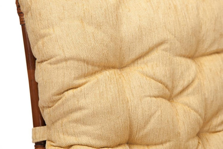 Кресло-качалка ANDREA Relax Medium /с подушкой/ Pecan Washed (античн. орех), Ткань рубчик, цвет кремовый_8