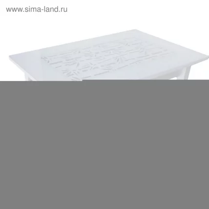 Стол обеденный Прямоуг. ажур ноги Мажор Р-3 белая ЛДСП белый_3