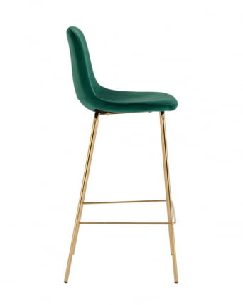 Комплект из двух стульев Валенсия SN велюр зеленый золотые ножки (2 шт)_2