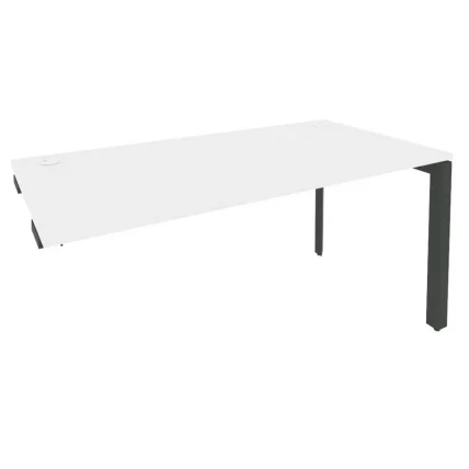 Стол-приставка на П-образном м/к к опорным элементам ONIX O.MP-SPR-4.8 Белый Бриллиант/Антрацит_0