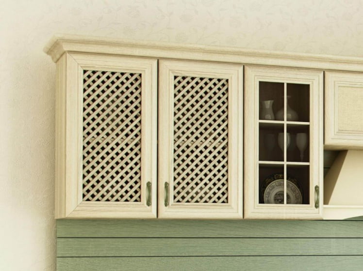 Шкаф кухонный 800 высокий с решеткой Кантри ЛД 235.343.000 Сономе эйч светлая_4