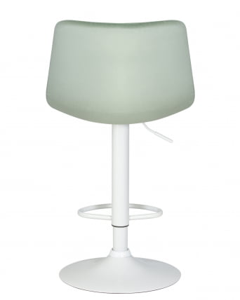 Стул барный DOBRIN TAILOR WHITE Пудрово-мятный велюр MJ9-87_4