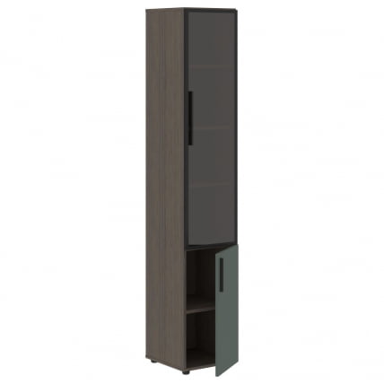 Шкаф-колонка комбинированный (правый) VELION VHCS 40.2 R Нефрит Дуб Сильвер_1