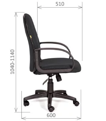 Офисное кресло для оператора CХАИРМАН 279М ТВ черный / CHAIRMAN 279M TW_4