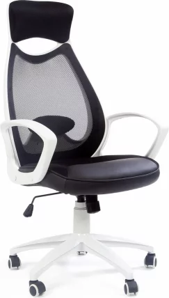 Кресло для руководителя CHAIRMAN 840 white Комбинированный черный_0