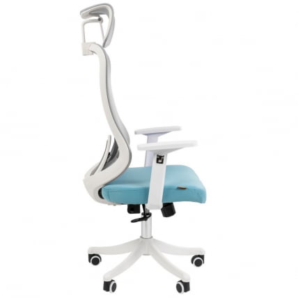 Кресло руководителя CHAIRMAN CH563 Белый/бирюзовый_2
