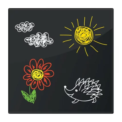 Доска магнитно-маркерная стеклянная BRAUBERG 45х45 см Черная_2