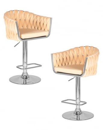Стул барный DOBRIN MARCEL (бежевый велюр (MJ9-10)) 2 шт_0