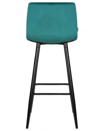 Стул барный ДОБРИН НИCОЛЕ (черные матовые ножки, морской волны велюр (108-119)) 2 шт / DOBRIN NICOLE_5