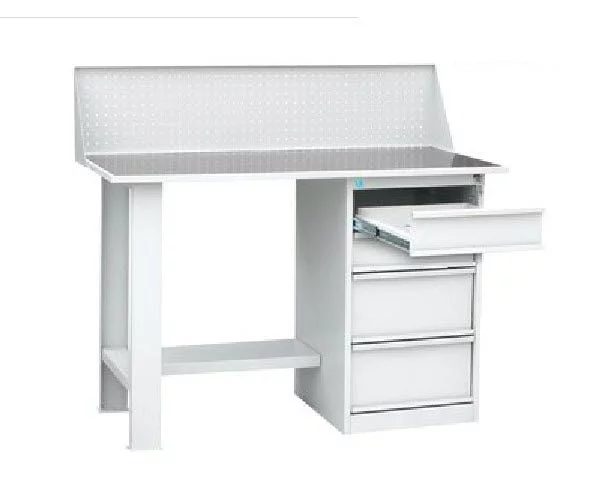 Верстак слесарный однотумбовый  (тумба с 4-мя ящиками), с экраном_1