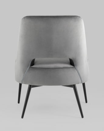 Кресло лаунж Бостон велюр Темно-серый_4