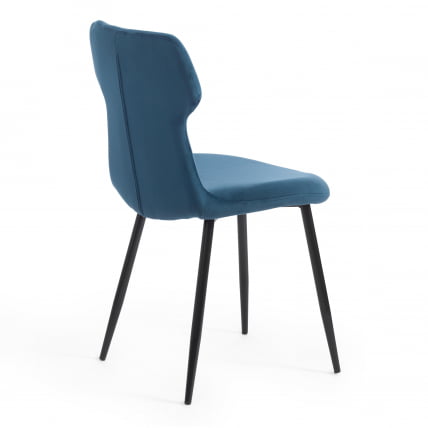 Стул ROBOCOP (mod. DC0128) вельвет/металл, 57 х 46 х 85 см , синий (HLR 63)/черный_2