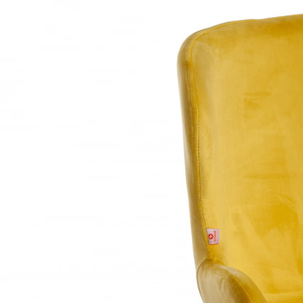 Кресло BOEING ( mod. 9120) металл/вельвет, 42x58x84.5x47см, желтый (HLR 40)/черный_6